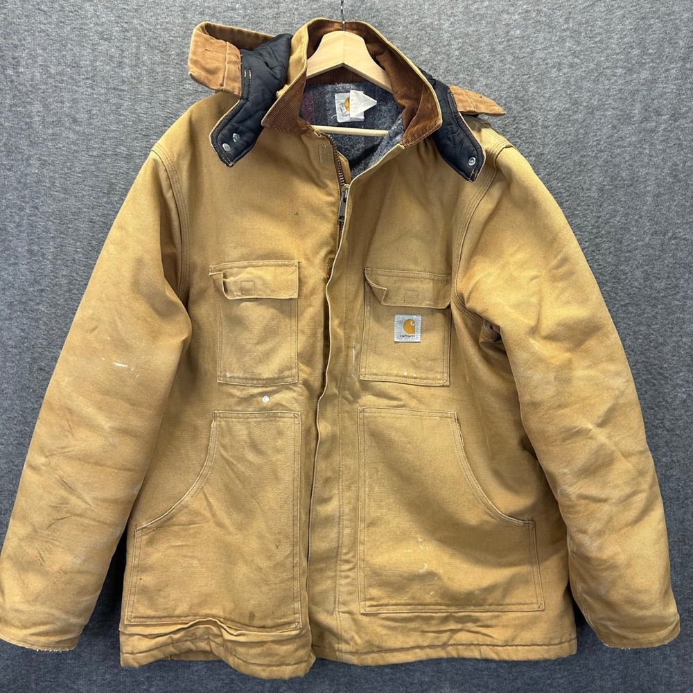 Carhartt Mens Duck Traditional Coat Blanket Lined Brown C03 BRN XL Regular